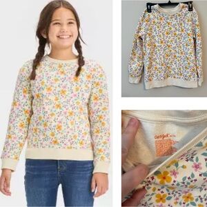 Cat & Jack Floral Print Sweatshirt Girl’s XL  (14)